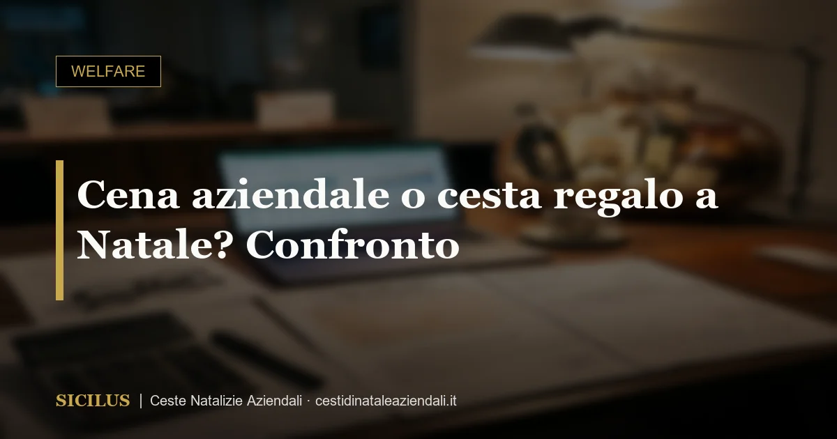 Cena aziendale o cesta regalo a Natale? Confronto