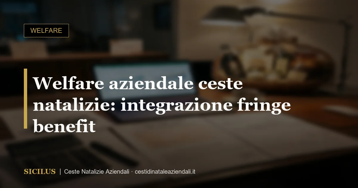 Welfare aziendale ceste natalizie: integrazione fringe benefit