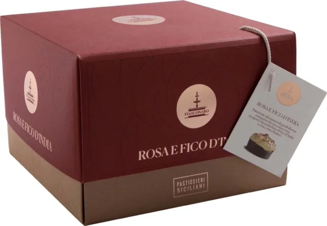 Panettone ROSA E FICO D INDIA Scatola frontale — Fiasconaro