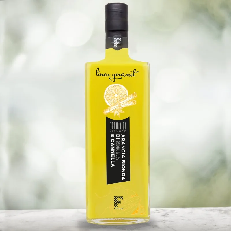 Crema Liquore Arancia Bionda Di Sicilia E Cannella — Ficodi Sicilian Spirits