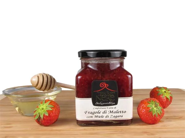 Confettura fragole Maletto miele Zagara gr350 — Terre Nere dell'Etna