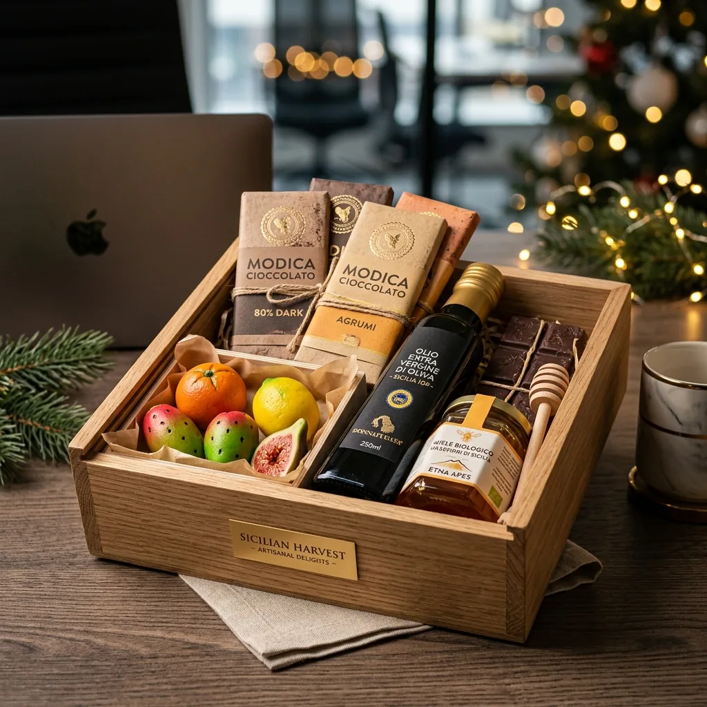 Confezione regalo con prodotti siciliani premium